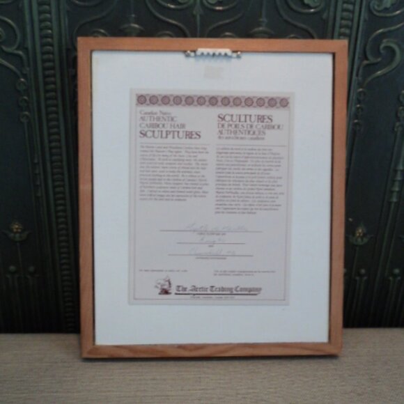 Canadian Native Authentic Caribou Hair Sculpture picture~10 x 12 - Picture 3 of 7